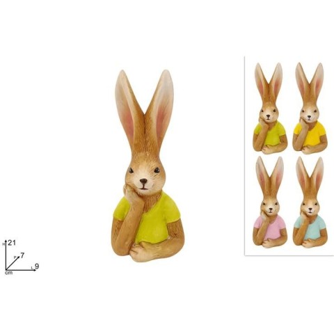 CONIGLIO 21 CM C MAGLIA 4 COL.